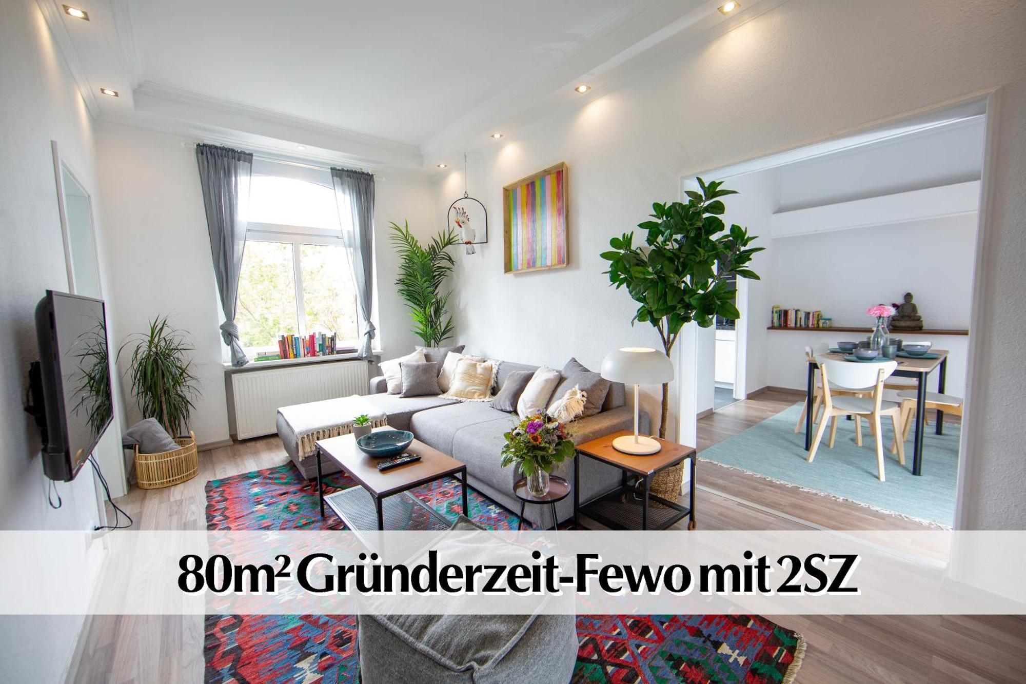 80M2 3R Wohnung Mit Privatem Parkplatz, Kingsize Betten, Smart-Tv, Etc Erfurt Dış mekan fotoğraf