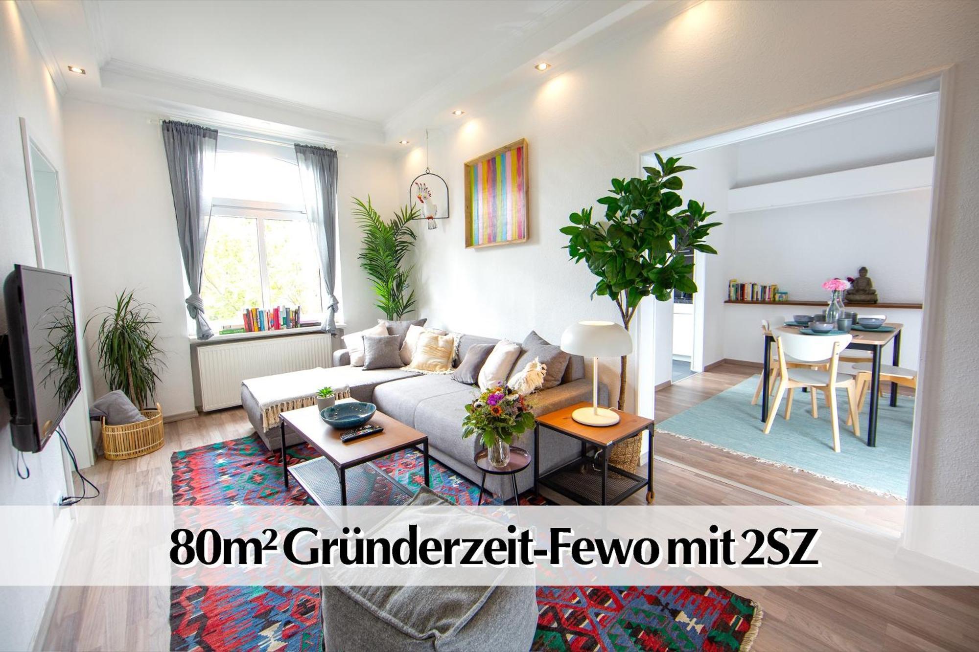 80M2 3R Wohnung Mit Privatem Parkplatz, Kingsize Betten, Smart-Tv, Etc Erfurt Dış mekan fotoğraf